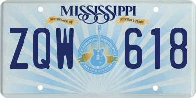 MS license plate ZQW618