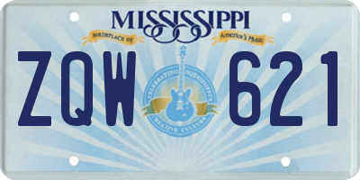 MS license plate ZQW621