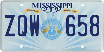MS license plate ZQW658