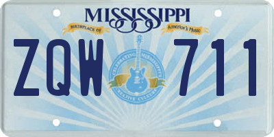 MS license plate ZQW711