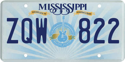 MS license plate ZQW822