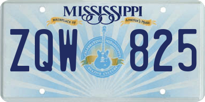 MS license plate ZQW825