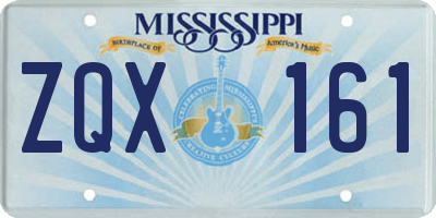 MS license plate ZQX161