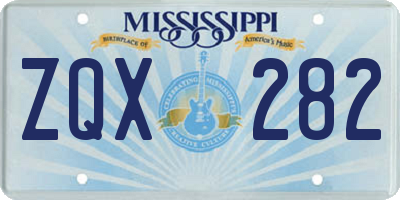 MS license plate ZQX282
