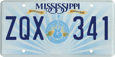MS license plate ZQX341