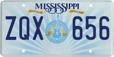 MS license plate ZQX656