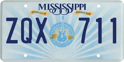 MS license plate ZQX711