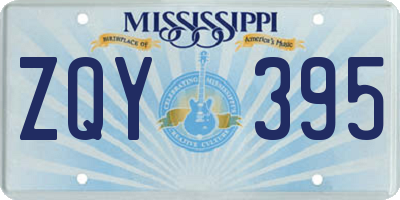 MS license plate ZQY395