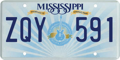 MS license plate ZQY591