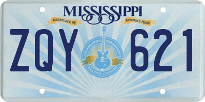 MS license plate ZQY621