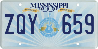 MS license plate ZQY659