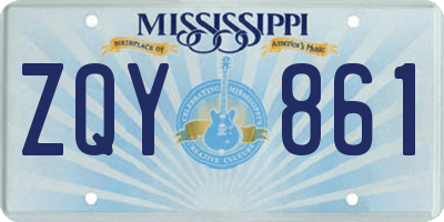 MS license plate ZQY861