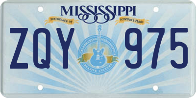 MS license plate ZQY975