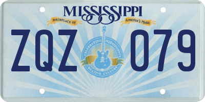MS license plate ZQZ079