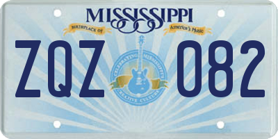 MS license plate ZQZ082