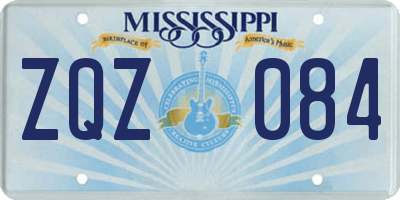 MS license plate ZQZ084