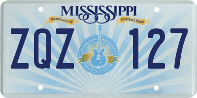 MS license plate ZQZ127