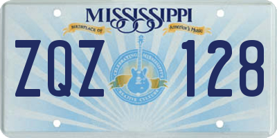 MS license plate ZQZ128