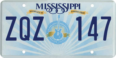 MS license plate ZQZ147
