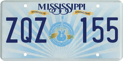 MS license plate ZQZ155