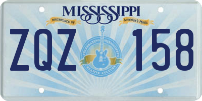 MS license plate ZQZ158