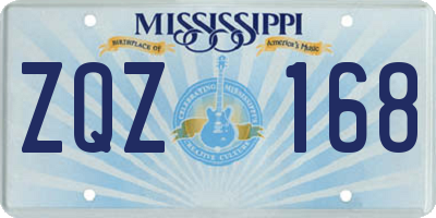 MS license plate ZQZ168