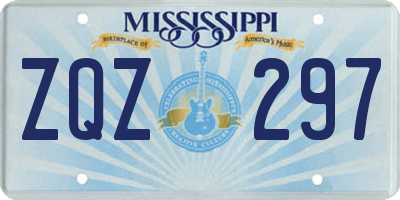 MS license plate ZQZ297