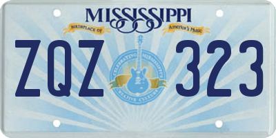 MS license plate ZQZ323