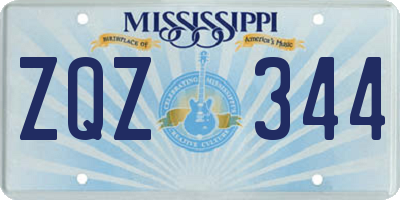 MS license plate ZQZ344
