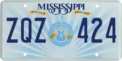 MS license plate ZQZ424