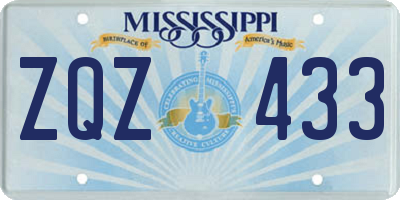 MS license plate ZQZ433