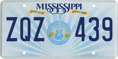 MS license plate ZQZ439