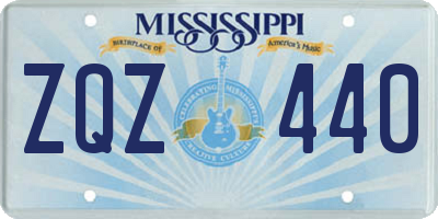 MS license plate ZQZ440