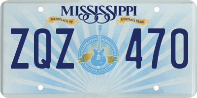 MS license plate ZQZ470