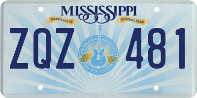 MS license plate ZQZ481