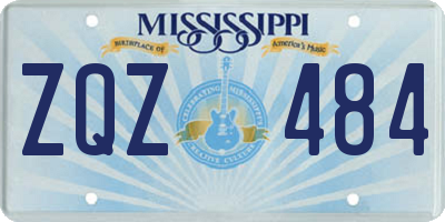 MS license plate ZQZ484