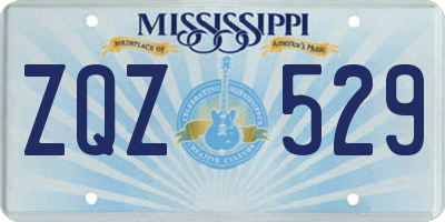 MS license plate ZQZ529