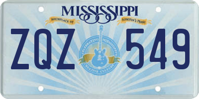 MS license plate ZQZ549