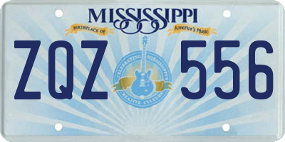 MS license plate ZQZ556
