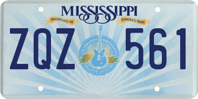 MS license plate ZQZ561