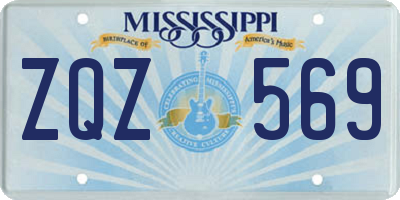 MS license plate ZQZ569