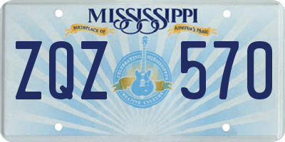 MS license plate ZQZ570