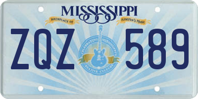 MS license plate ZQZ589