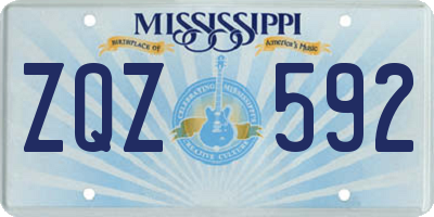 MS license plate ZQZ592