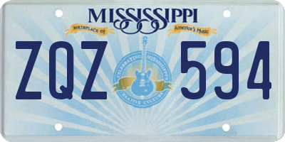 MS license plate ZQZ594