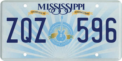 MS license plate ZQZ596