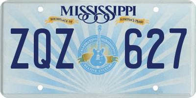 MS license plate ZQZ627
