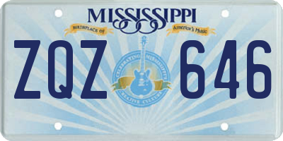 MS license plate ZQZ646