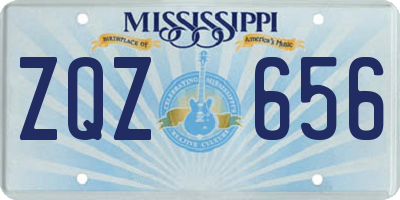 MS license plate ZQZ656