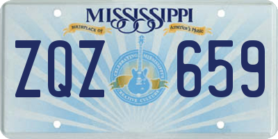 MS license plate ZQZ659
